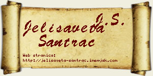 Jelisaveta Santrač vizit kartica
